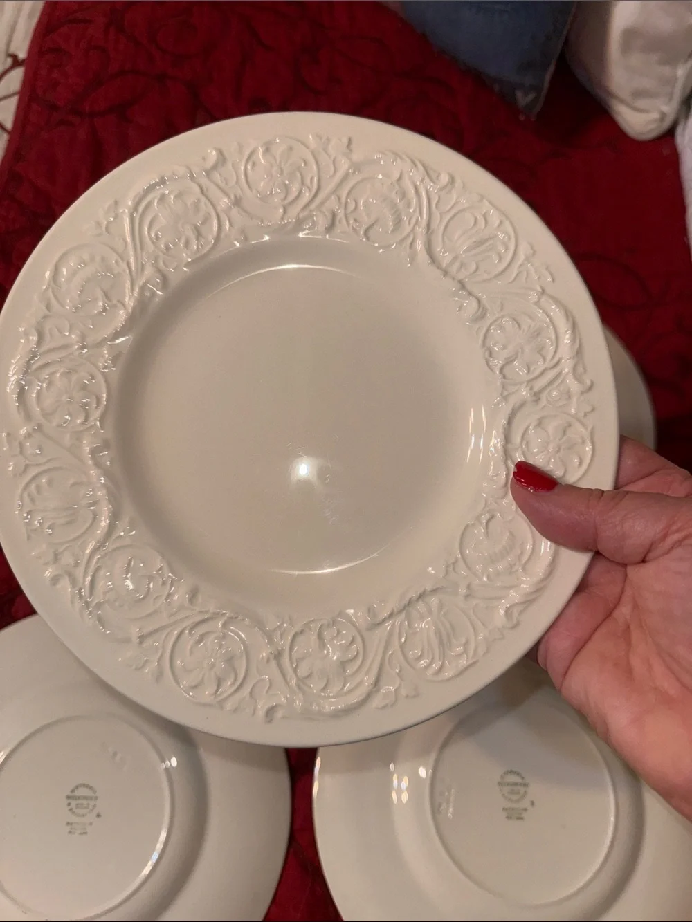 Vintage Wedgwood Patrician Salad Plates - Set of 4  8 3/8”